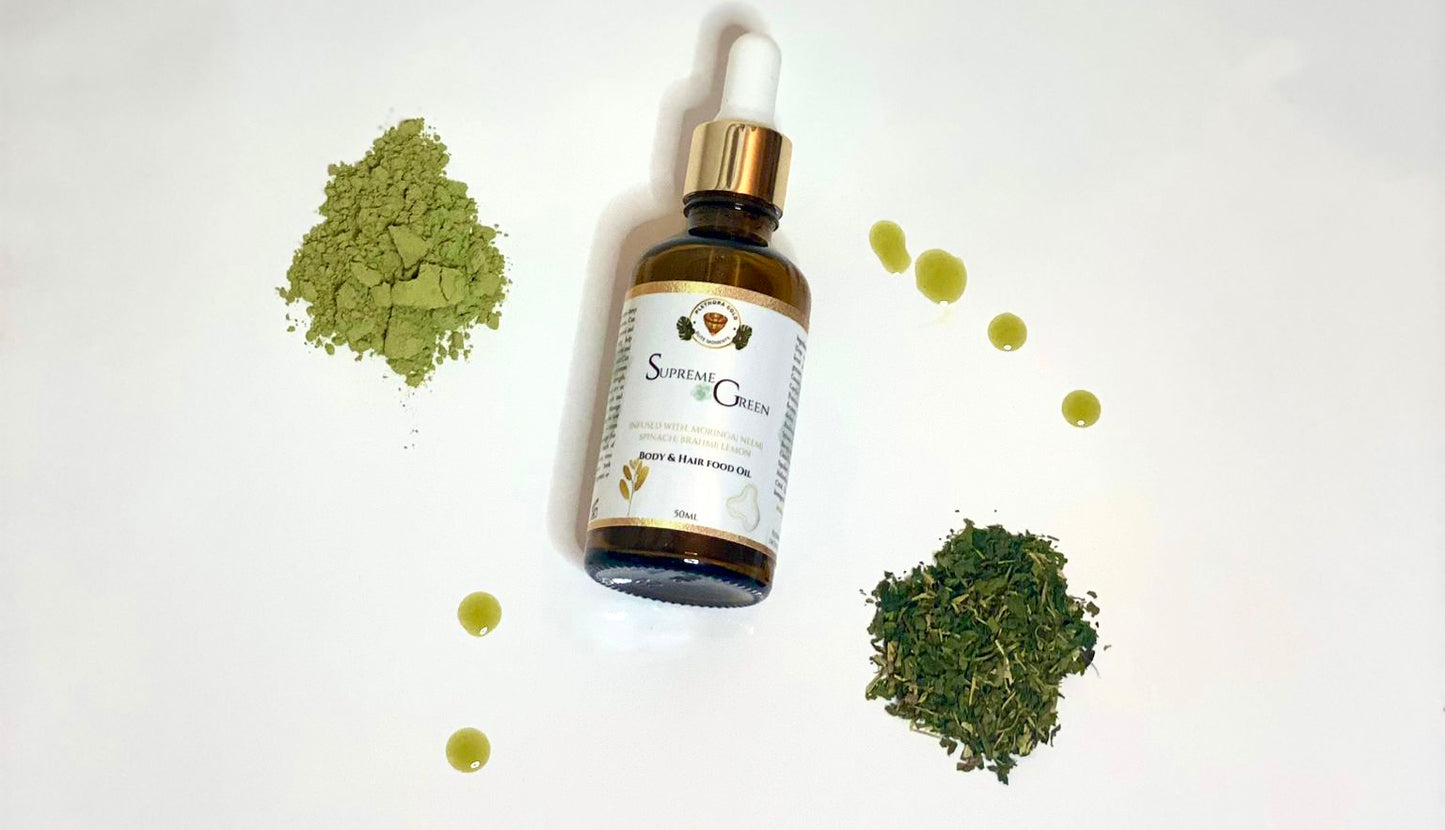 Supreme Green Body & Hair Food Oil (Neem & Moringa)
