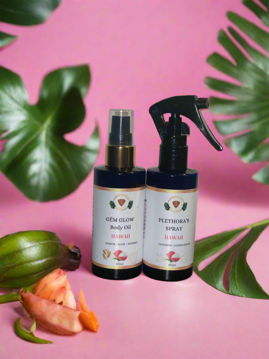 GÉM Glow Body Oil & Fabric Spray Duo (various scents)