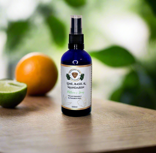 Lime, Basil & Mandarin Aromatherapy Spray – Vegan & Paraben-Free (100ml)